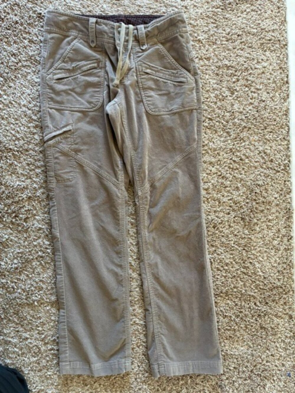Athleta Duster Cargo Velvet Pants Womens Sz 6